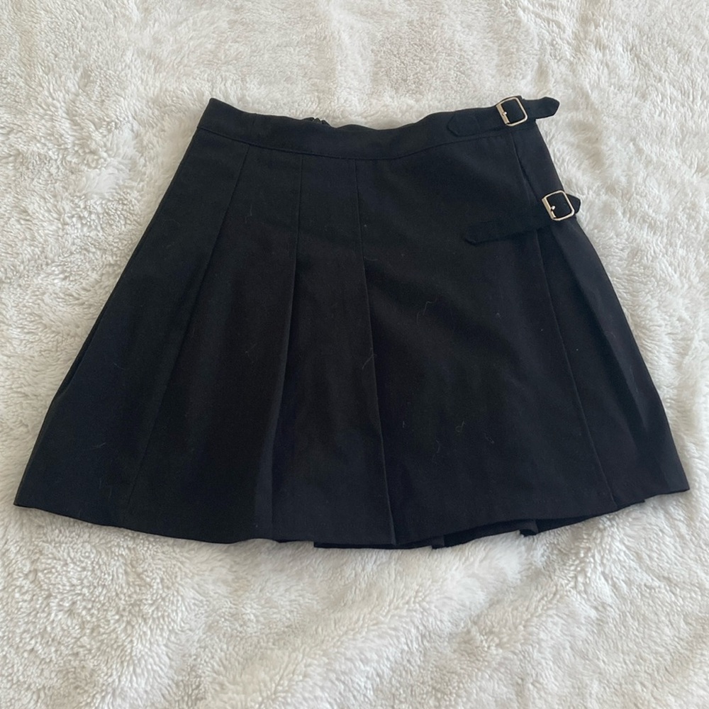 Stylish Black Katie J NYC Pleated Skirt